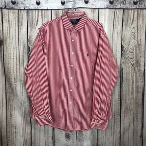 Polo Ralph Lauren REGENT Red Striped Dress Shirt